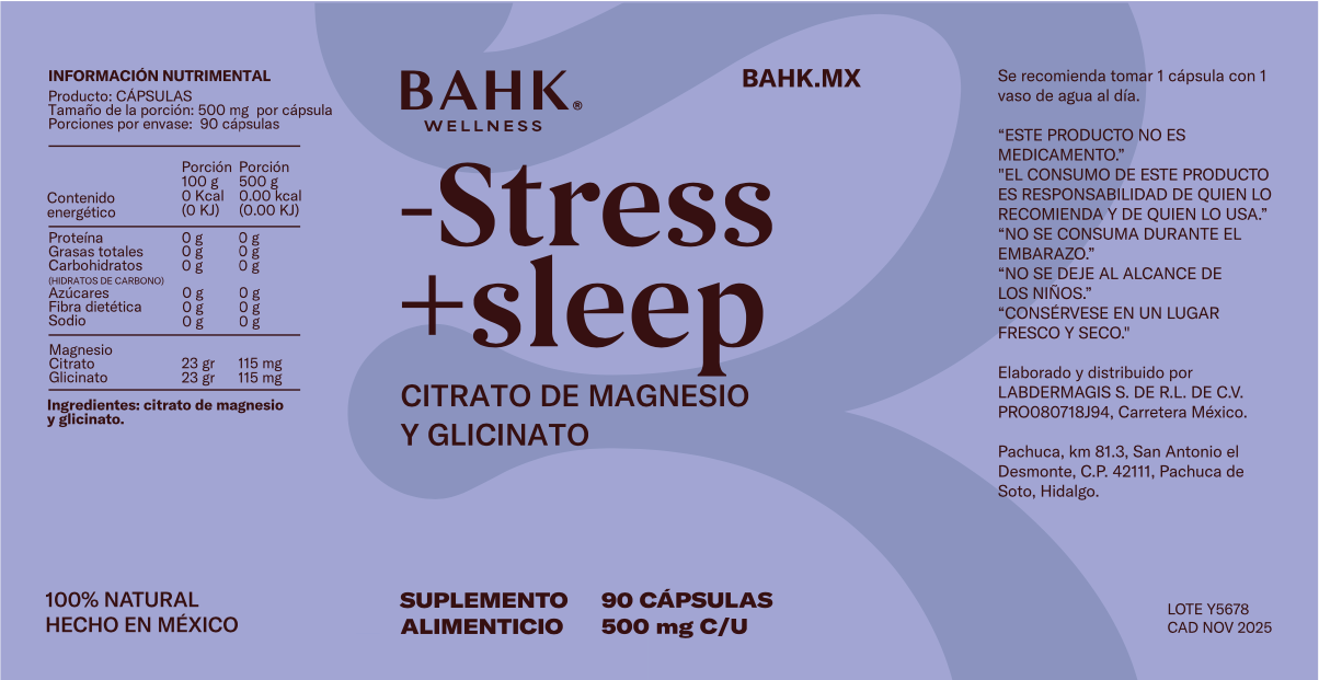 - Stress + sleep